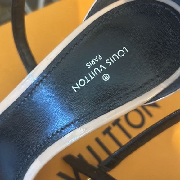 Authentic Louis Vuitton monogram afterglow platform sandals size 7 - Picture 2 of 7